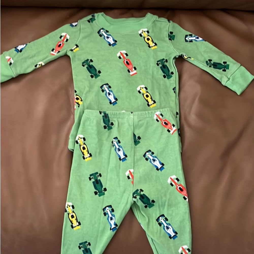 Janie and Jack Race car 2 piece pj set
